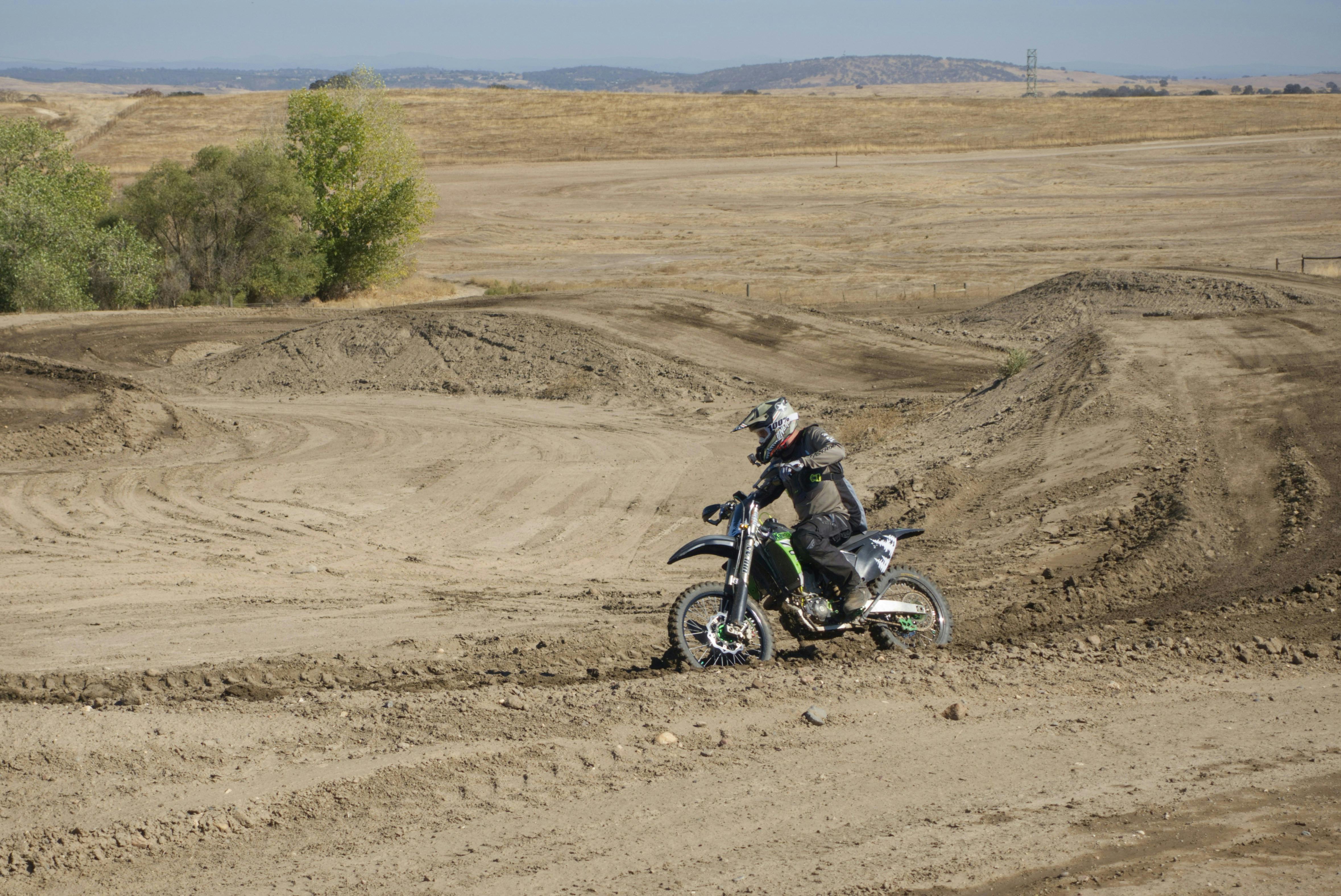 Dirt Biking on Black Lava Fields